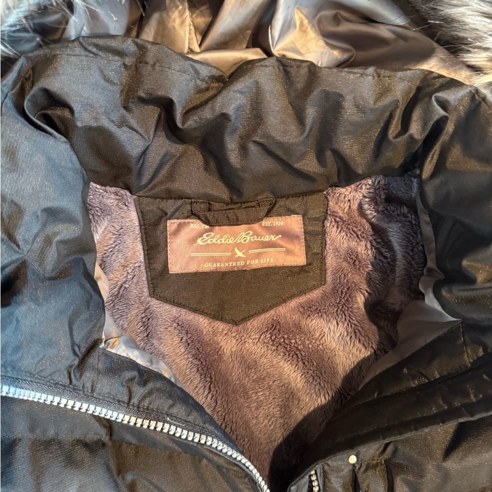 Eddie Bauer Sun Valley Black Down Parka - Picture 6 of 12